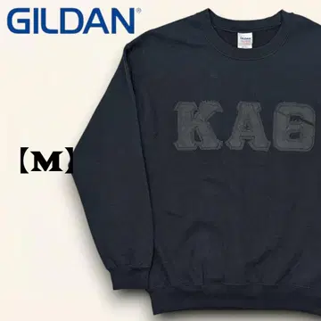 GILDAN 패치 로고 블랙 맨투맨