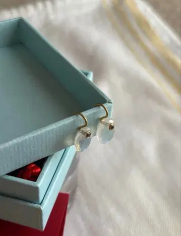 마리엘렌 드 타야크 문스톤 x 탄자나이트 후크 귀걸이