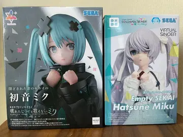 미개봉 새상품 하츠네 미쿠 프로젝트 세계 피규어 2체 세트