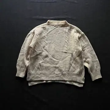 NATURAL LAUNDRY 셰틀랜드 울 니트 아이보리