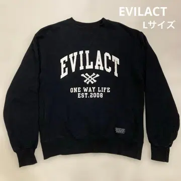EVILACT 블랙 맨투맨 L 사이즈