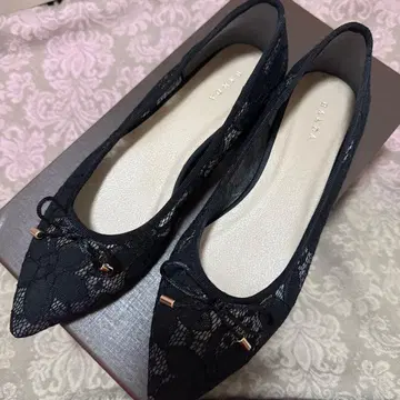 새상품급 란다 레이스 모티브 발레 슈즈 23cm