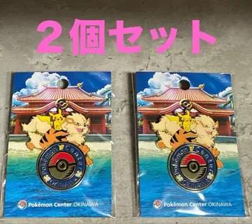 오키나와 한정 포켓몬 로고 핀즈 2개