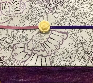 오비 나비 패턴 후리후 실크제