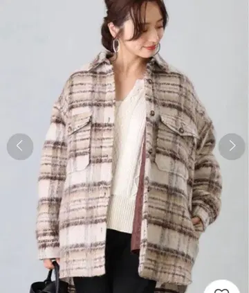 프릭스스토어 체크 샤기 CPO 셔츠 자켓