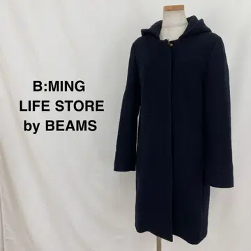 비밍 라이프스토어 바이 빔즈 후드 부착 코트 네이비 M