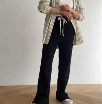 캐널진 레드찹웍스 쭈리 사이드 슬릿 팬츠 블랙 38