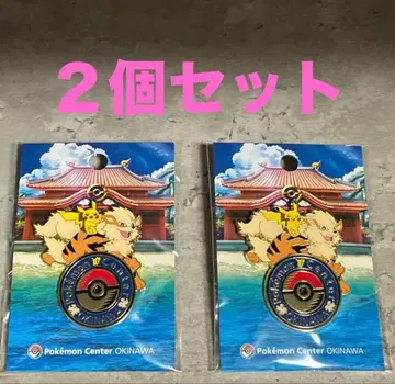 포켓몬 센터 오키나와 한정판 로고 핀즈 2개 세트