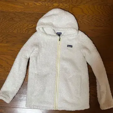 파타고니아 화이트 키즈 XL 플리스 자켓