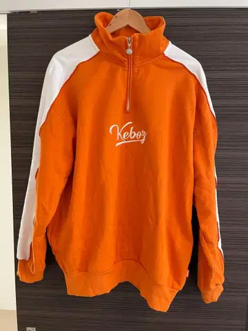 [레어템] 케보즈 하프 지퍼 트레이닝복 오렌지