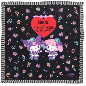 마이멜로디 쿠로미 x ANNA SUI 콜라보 손수건