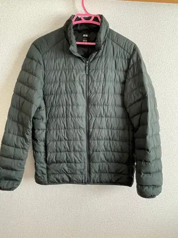 다크 그린 퀼팅 다운 자켓