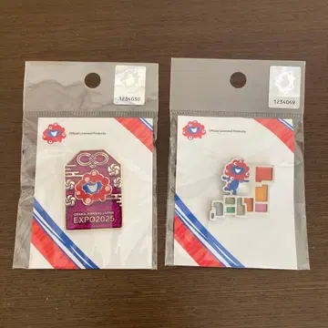 EXPO2025 미야쿠미야쿠 핀 배지 2개 세트