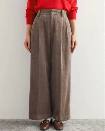 DOORS 코듀로이 턱 와이드 팬츠