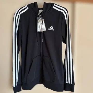 adidas 블랙/화이트 L 사이즈 후드티