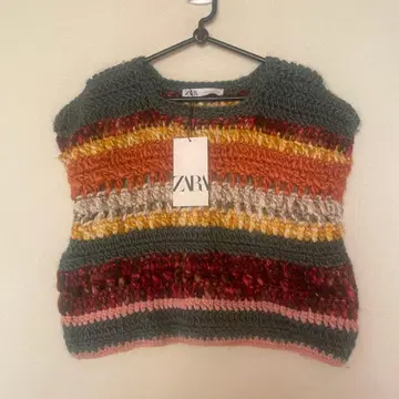 ZARA 멀티 컬러 니트 베스트 새상품