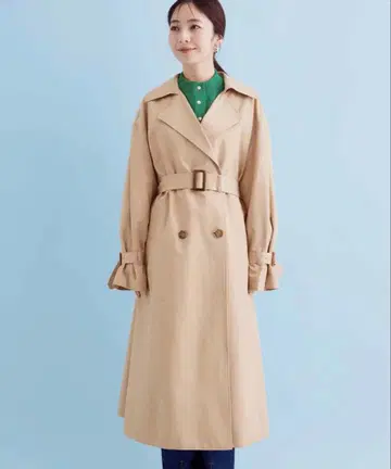 VIS 발수 루즈핏 볼륨 슬리브 트렌치코트