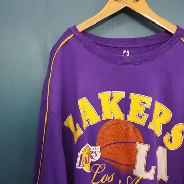 USA 구제 의류 Lakers 레이커스 퍼플 스웨트 셔츠 NBA