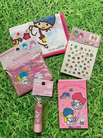 산리오 키키라라 헤이세이 레트로 보물 세트 복주머니 기름종이 구 로고