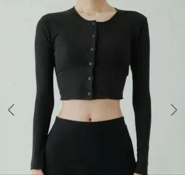 [ yo BIOTOP ] Sheer rib short cardigan