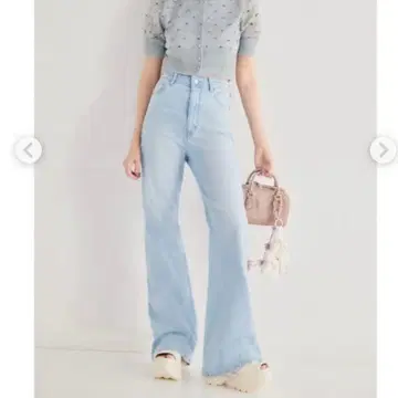 snidel ORGANICS 부츠컷 데님 25ss 라이트 블루