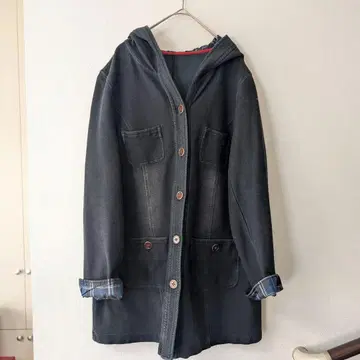 [ RUE DEBAC ] 자켓 청바지 데님 스트레치 후드 부착