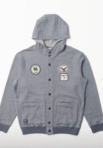 PAPAS PLUS 와펜 후드티