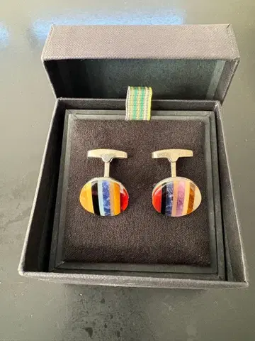 다색 스트라이프 커프 링크스 (미사용)