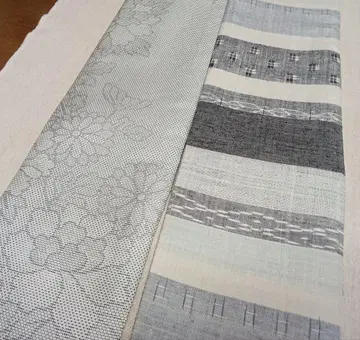 No.1771 순수 실크  패치워크 반폭 오비 헤코 오비 핸드메이드