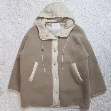 RIVE DROITE 리브 드와 후드 보아 코트 베이지