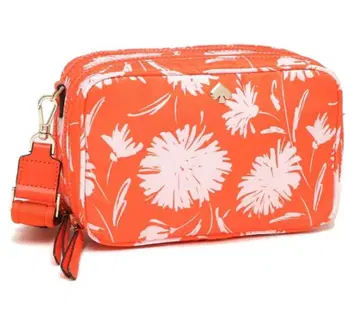 [ kate spade ] 정품 숄더백 나일론 꽃무늬 오렌지