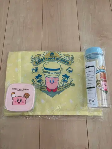 [ 완전 미개봉 새상품 ] KIRBY x MOS BURGER 콜라보 세트