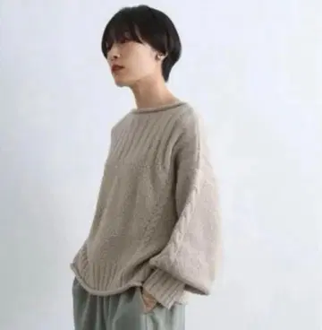 새상품급 Adam et Rope' Le Magasin 볼륨 소매 니트