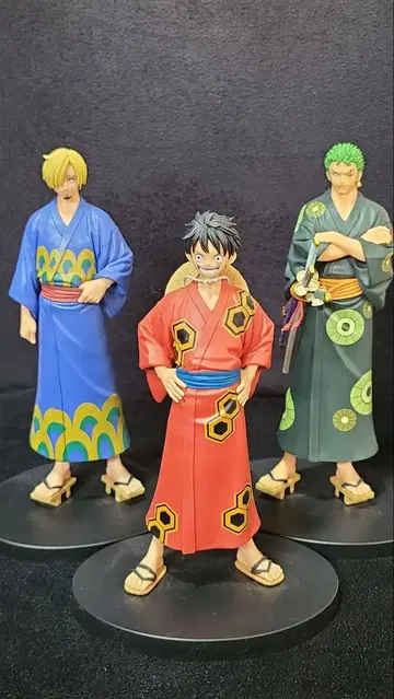 원피스 루피 조로 상디 유카타 피규어 세트