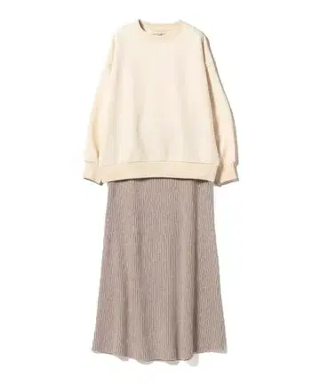 BMING 비밍 속기모 맨투맨 x 니트 스커트 세트