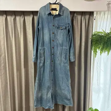 URBAN RESEARCH 데님 셔츠 원피스 맥시 길이 새상품급 겉옷