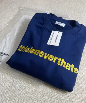 thisisneverthat 네이비 로고 맨투맨 S 사이즈f