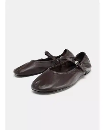 ZARA 가죽 발레 슈즈 40 ( 24.5~25 )