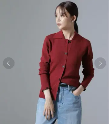 NANO universe 정전기 경감 보풀 억제 카라 니트 가디건