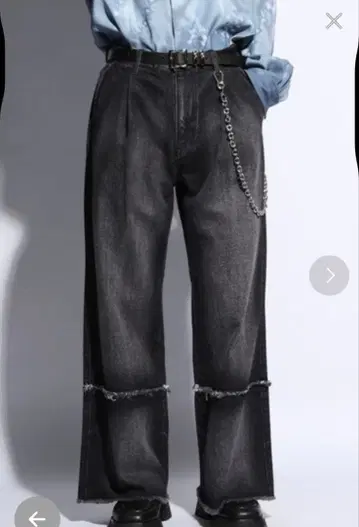 HARE 프린지 데님 팬츠