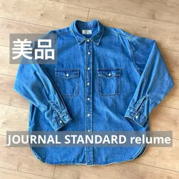 JOURNAL STANDARD relume 9oz 데님 워크 셔츠 긴팔