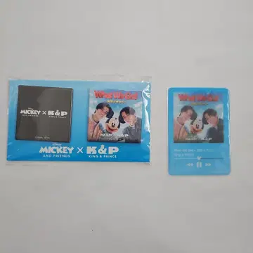King & Prince 미키x킹프리 캔뱃지 & 클리어 카드