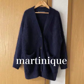 마르티니크 폭스 캐시미어 가디건 네이비