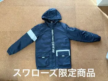 미사용 새상품 야쿠르트 스왈로스 한정판 네이비 후드 부착 다운 자켓