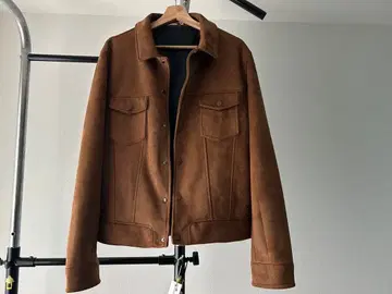 [ 새상품급 ] ZARA 페이크 스웨이드 브라운 자켓