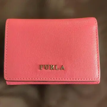 FURLA 삼단 접이식 지갑 핑크