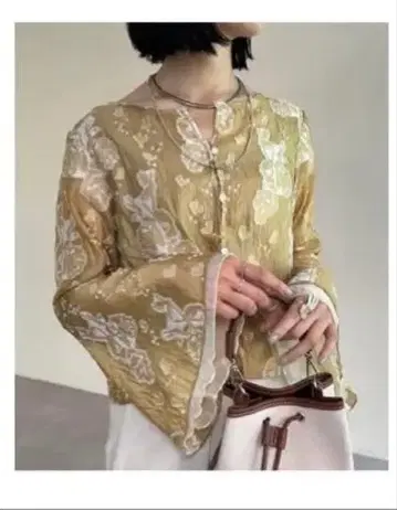 2024SS 시너리 벨 슬리브 2WAY 블라우스 오렌지