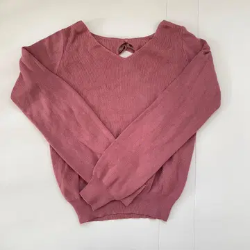 Andemiu 백리본 V넥 니트 F 사이즈