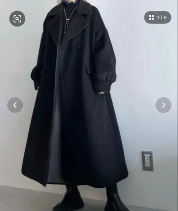 택 포함 새상품 HARE 하레 파이핑 울 코트