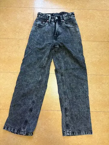 ZARA 스트레이트 데님 블랙 그레이 34 남성용